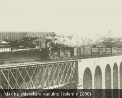 Vlak na jihlavském viaduktu - 1890