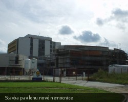 Stavba pavilonu nemocnice Jihlava