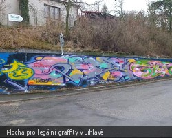 Plocha pro legální graffity v Jihlavě