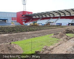 Výstavba vyhřívaného trávníku FC Vysočina