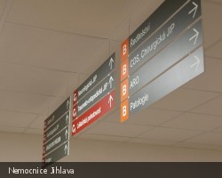 Orientační systém v nemocnici v Jihlavě