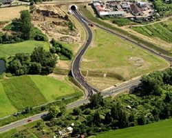 Jihlavský tunel, výpadovka na Pelhřimov